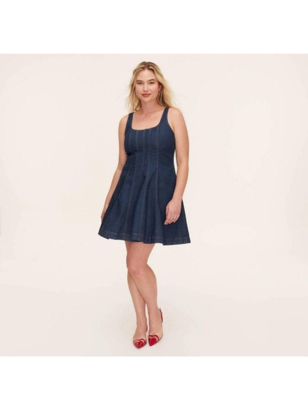 kate spade Dark Blue Denim Fit & Flare Mini Dress x Target NWT